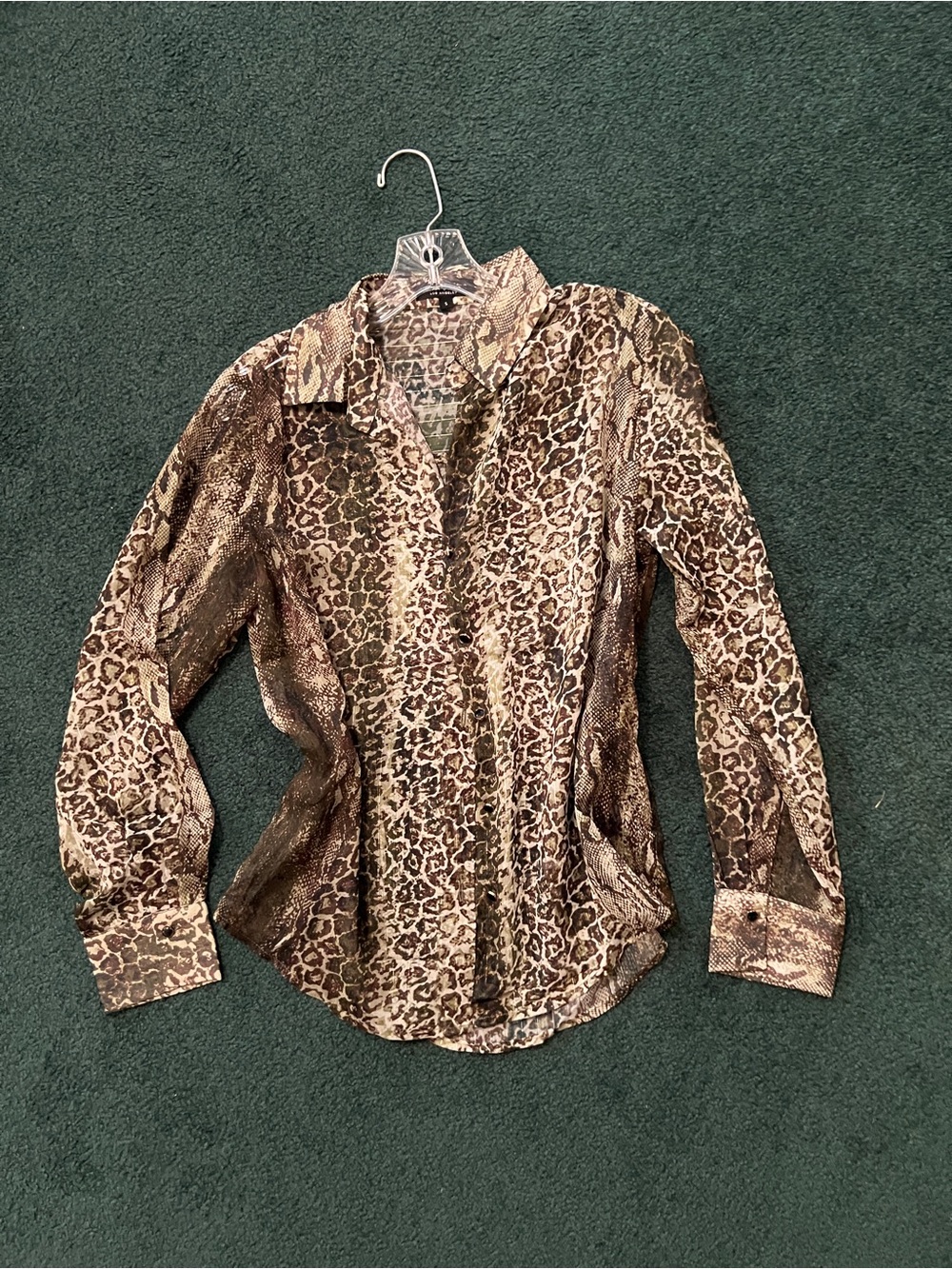 Animal Print Button-Up Shirt